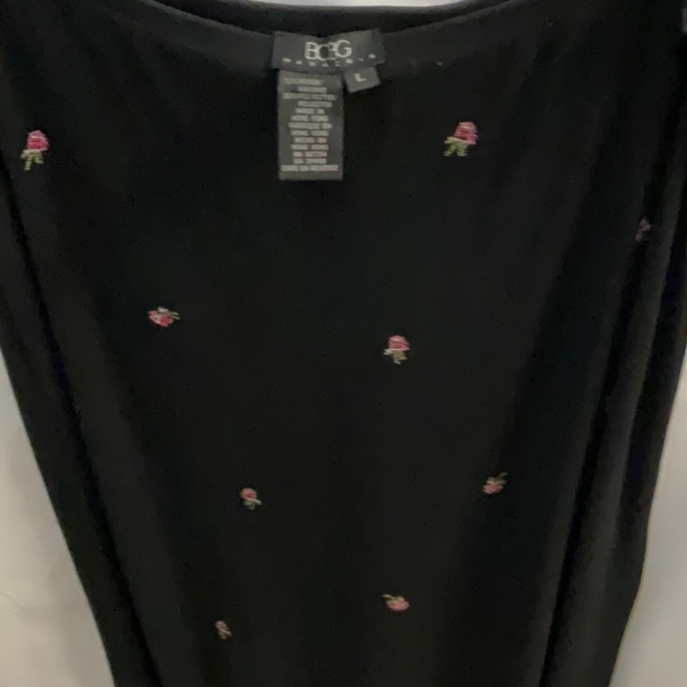 BCBGMaxAzria Black Pencil Skirt with Pink Accents